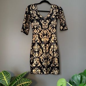 Dynamite Baroque Sequined Dress